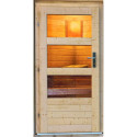 Sauna d'extérieur SKROLLAN 1 en bois massif 38mm 4 à 6 places KARIBU