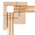 Sauna d'extérieur SKROLLAN 1 en bois massif 38mm 4 à 6 places KARIBU