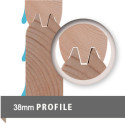 Sauna d'extérieur SKROLLAN 1 en bois massif 38mm 4 à 6 places KARIBU