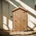 Toilettes sèches grand modèle en bois massif + plancher - Habrita