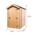 Toilettes sèches grand modèle en bois massif + plancher - Habrita
