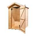 Toilettes sèches grand modèle en bois massif + plancher - Habrita