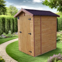 Toilettes sèches grand modèle en bois massif + plancher - Habrita