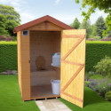 Toilettes sèches grand modèle en bois massif + plancher - Habrita