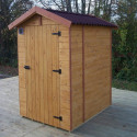 Toilettes sèches grand modèle en bois massif + plancher - Habrita