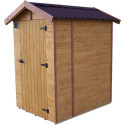Toilettes sèches grand modèle en bois massif + plancher - Habrita