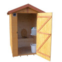 Toilettes sèches grand modèle en bois massif + plancher - Habrita