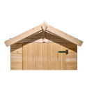 Toilettes sèches grand modèle en bois massif + plancher - Habrita