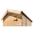 Toilettes sèches grand modèle en bois massif + plancher - Habrita