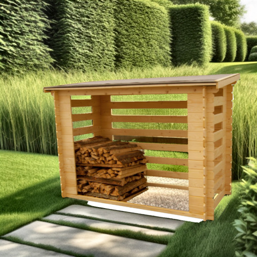 Bucher mural en bois massif certifié traité autoclave - Habrita