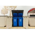 Coffre de jardin multifonctions en résine 1200L toit plat beige - Keter