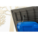 Coffre de jardin multifonctions en résine 1200L toit plat beige - Keter