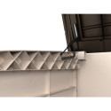 Coffre de jardin multifonctions en résine 1200L toit plat beige - Keter
