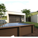 Piscine béton carrée NATURALIS - 3,24x3,24x1,28m