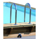 Piscine bois rectangulaire 350x1550cm LINEA toute équipée UBBINK