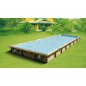 Piscine bois rectangulaire 500x800cm LINEA toute équipée UBBINK