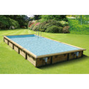 Piscine bois rectangulaire 500x800cm LINEA toute équipée UBBINK