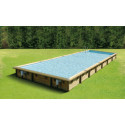 Piscine bois rectangulaire 500x800cm LINEA toute équipée UBBINK