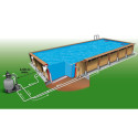 Piscine bois rectangulaire 500x800cm LINEA toute équipée UBBINK