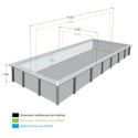 Piscine bois rectangulaire 500x800cm LINEA toute équipée UBBINK