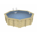 Piscine bois octogonale Diam 580cm OCEA toute équipée UBBINK