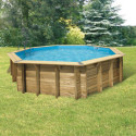 Piscine bois octogonale Diam 580cm OCEA toute équipée UBBINK