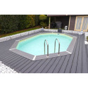 Piscine bois octogonale avec IPN 300x490cm SUNWATER toute équipée UBBINK