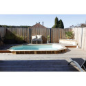 Piscine bois octogonale avec IPN 300x490cm SUNWATER toute équipée UBBINK
