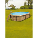 Piscine bois octogonale avec IPN 300x490cm SUNWATER toute équipée UBBINK