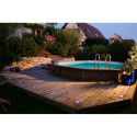 Piscine bois octogonale avec IPN 300x490cm SUNWATER toute équipée UBBINK