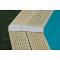 Piscine bois octogonale allongée 400x610cm AZURA toute équipée UBBINK