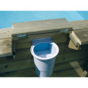 Piscine bois octogonale allongée 400x610cm AZURA toute équipée UBBINK