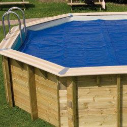 Bâche à bulles bordée - 410 cm - 400μ pour piscines en bois Ubbink