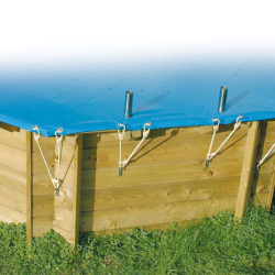 Bâche de sécurité hivernage Diam 410cm PVC 550gr pour piscines Ubbink