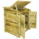 Coffre de filtration en bois traité 117x120x104cm Ubbink