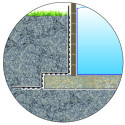 Nappe à excroissances en polyéthylène haute densité 20x1,5m Ubbink