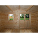 Abri de jardin en bois massif 12m² PLUS - madriers 28mm Gardy Shelter