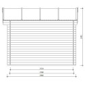 Abri en bois massif 12m² PLUS 28mm traité teinté marron Gardy Shelter