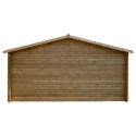 Abri en bois massif 19,8m² - 28mm traité teinté marron Gardy Shelter