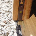 Abri en bois massif 19,8m² PLUS 28mm traité teinté marron Gardy Shelter
