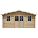 Abri de jardin 16m² PLUS en bois 40mm brut Gardy Shelter