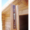 Abri en bois massif 19,8m² PLUS 40mm traité teinté marron Gardy Shelter