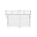 Abri en bois massif 19,8m² PLUS 40mm traité teinté marron Gardy Shelter