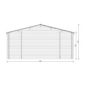 Abri en bois massif 19,8m² PLUS 40mm traité teinté marron Gardy Shelter
