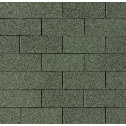 Shingles rectangulaires vert foncé - paquets de 3m²