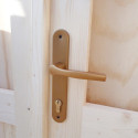 Abri de jardin 9m² PLUS en bois 40mm traité teinté marron Gardy Shelter