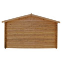 Abri de jardin 12m² PLUS en bois 40mm traité teinté marron Gardy Shelter