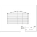 Abri de jardin 16m² PLUS en bois 40mm traité teinté marron Gardy Shelter