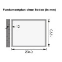 Abri en bois brut adossable 4,18m² Bomlitz 2 + Embase - Karibu