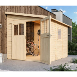 Abri de jardin adossé en bois certifié 6,23m² Bomlitz 3 - Karibu